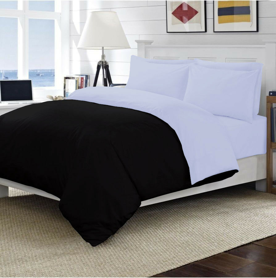2 x Pillow Case EDS® NEW PAIR of PLAIN PILLOWCASES Poly Cotton Luxury Bedroom 2 x Pillow Case Standard Size, White 