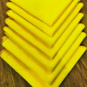 YELLOW DUSTERS 100% COTTON LARGE SOFT FLANNEL IDEAL FOR CLEANING & DUSTING